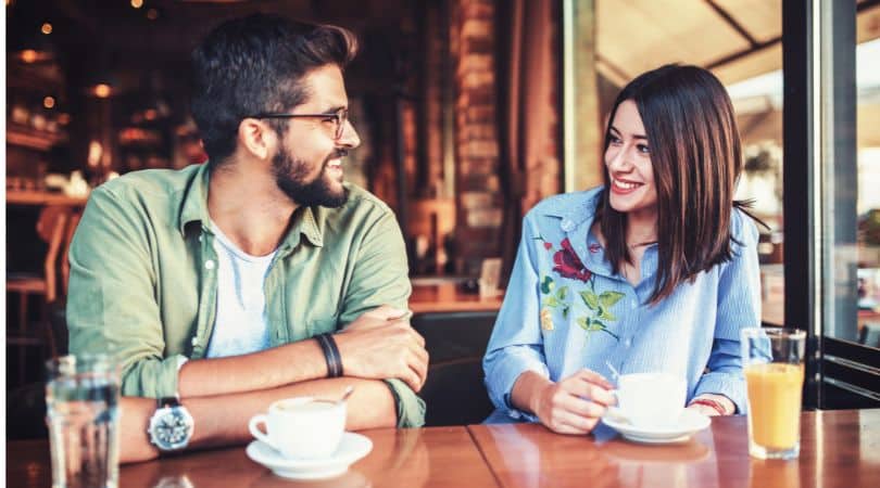 couple having a coffee date
