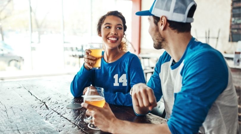 Couple Having Drinks showing kindness