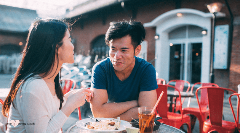 Asian Couple on a Date talking to each other