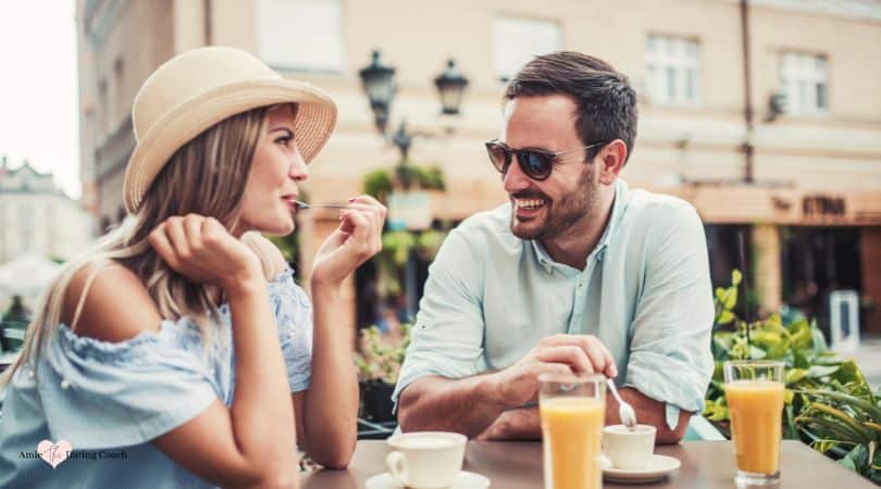 couple having a date with orange juice.