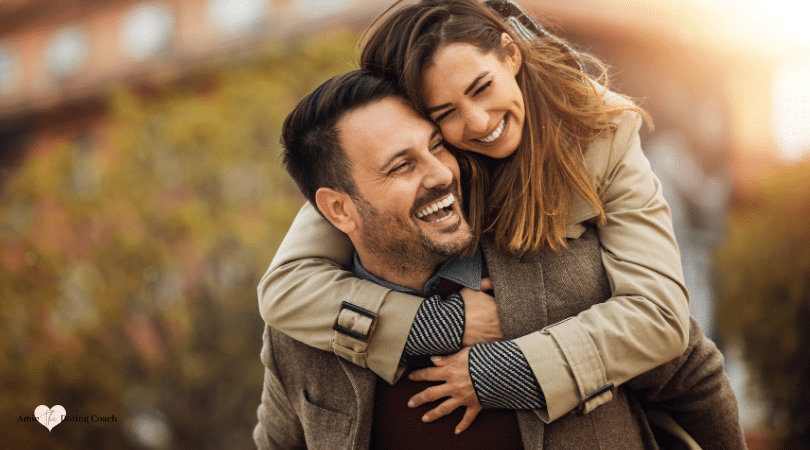 Couple laughing and loving each other