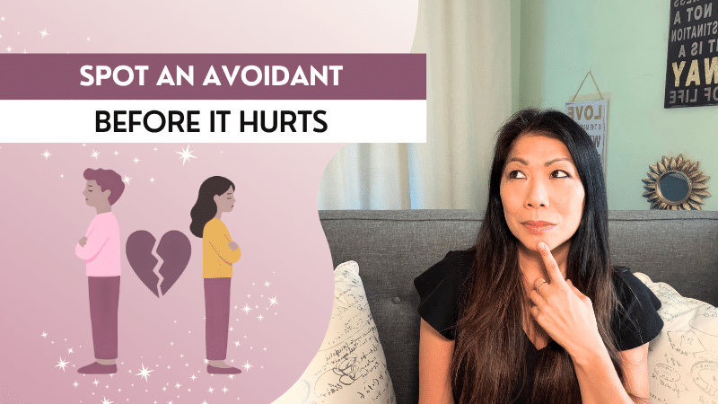 Picture of Amie and thumbnail saying spot an avoidant before it hurts